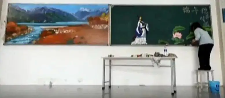 又一“扫地僧”火了！保洁阿姨3D黑板报惊艳全网 | 精选