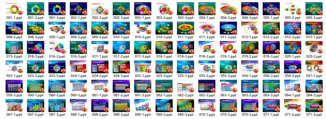 请你拿走125份精美图表PPT模板