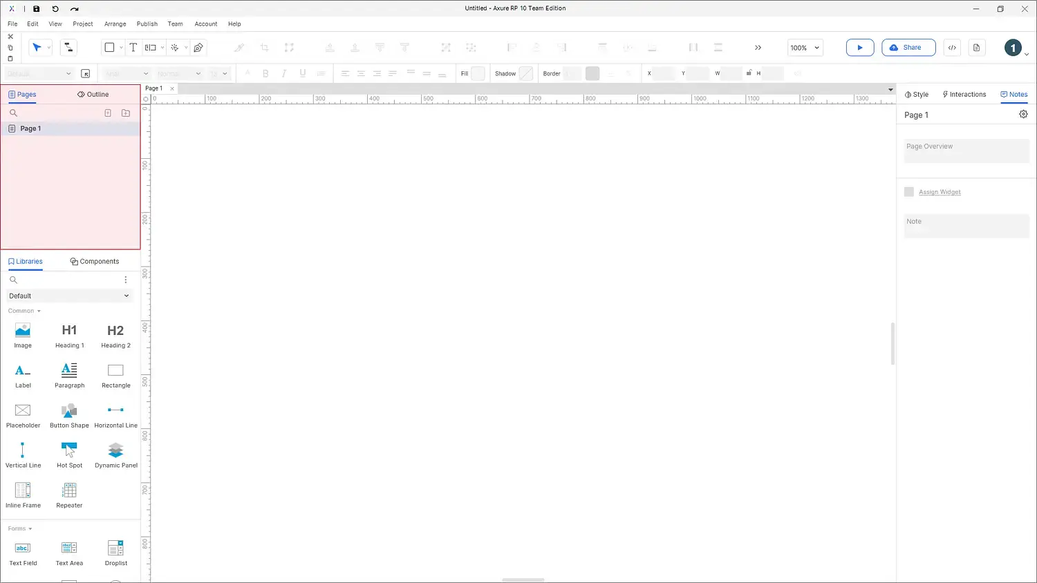 【Axure10】软件布局功能说明
