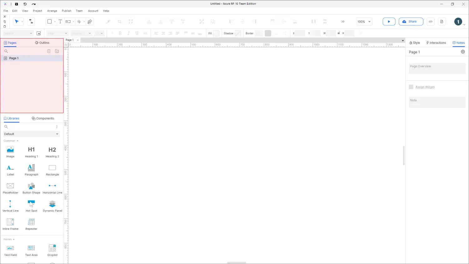 【Axure10】页面区域
