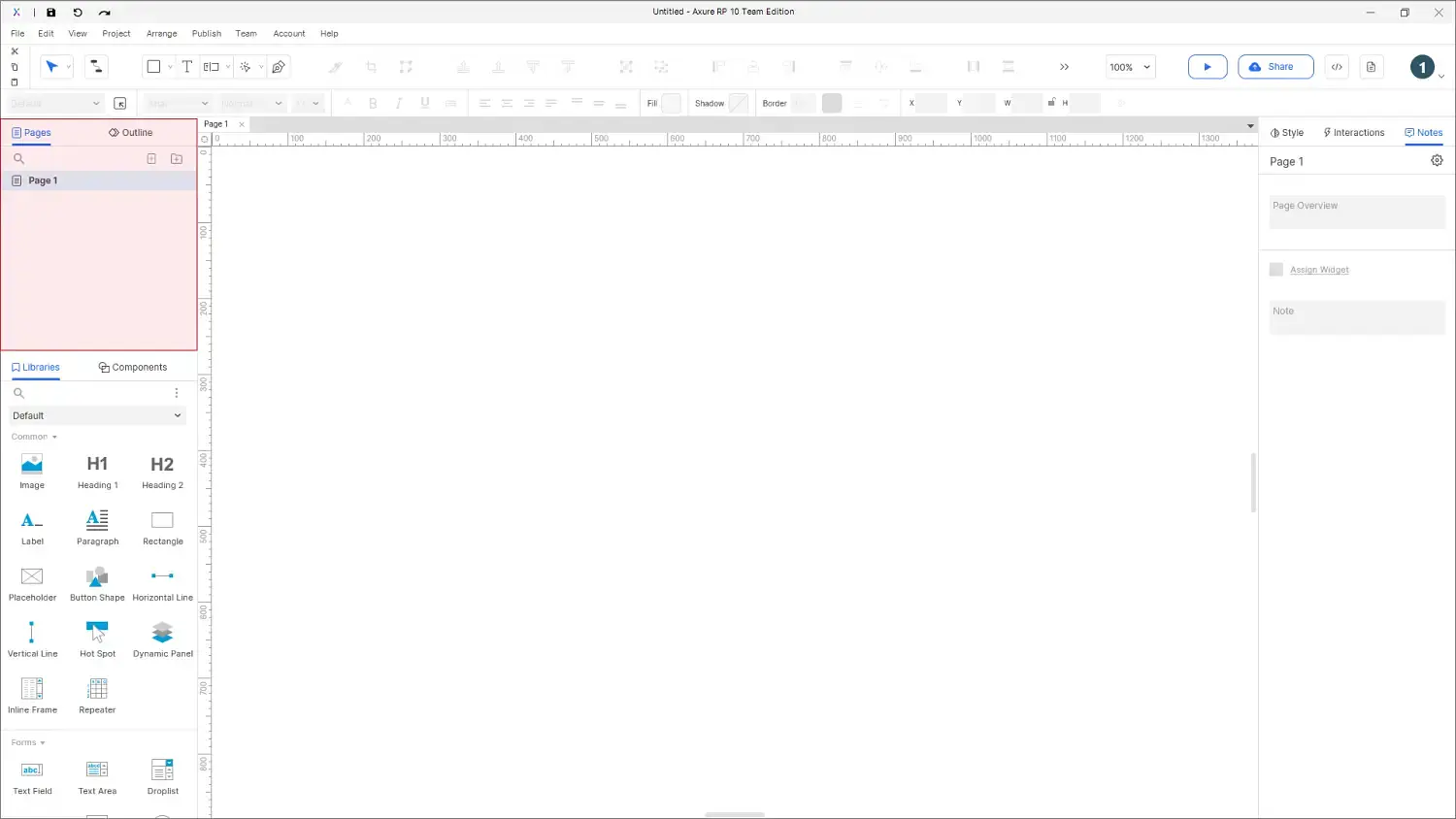 【Axure10】页面区域