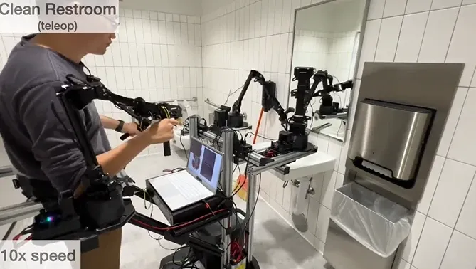 软硬件全开源斯坦福Mobile ALOHA机器人，家务样样精通