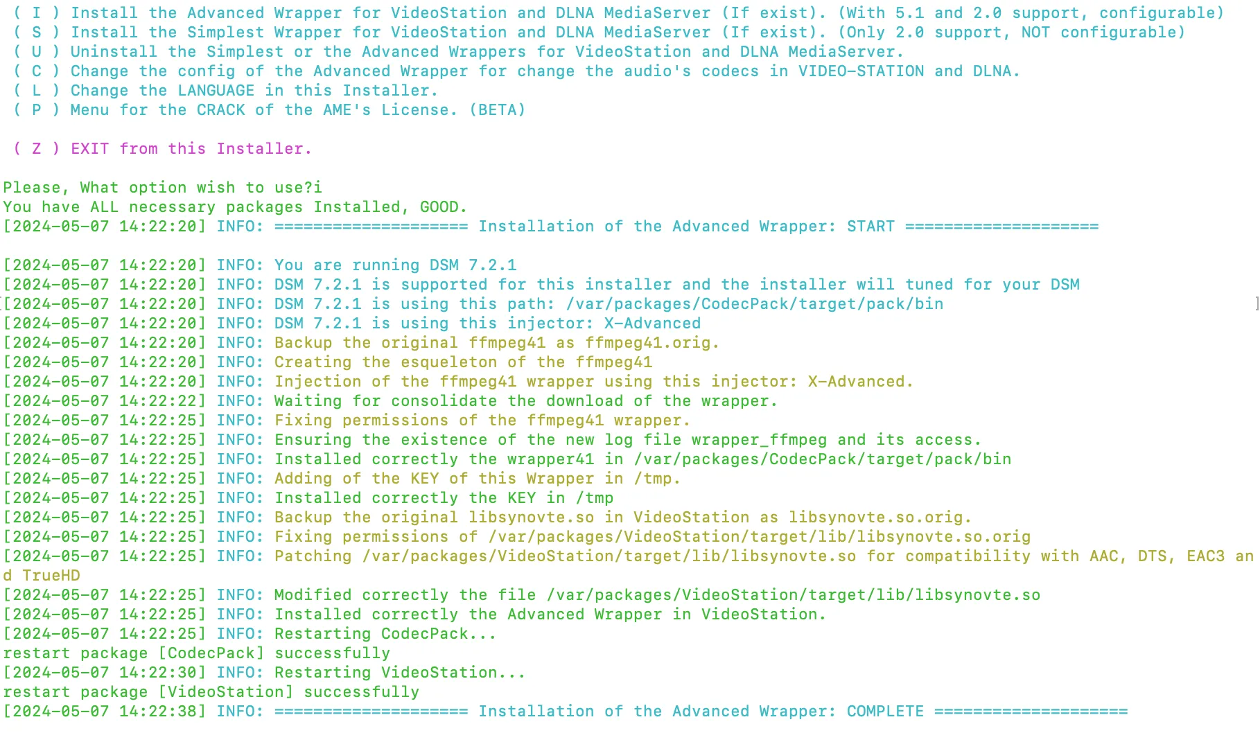 群晖920+升级DSM7.2后Video Station不能播放mkv、DTS、EAC3、ACC音轨视频的最有效最详细的解决方案