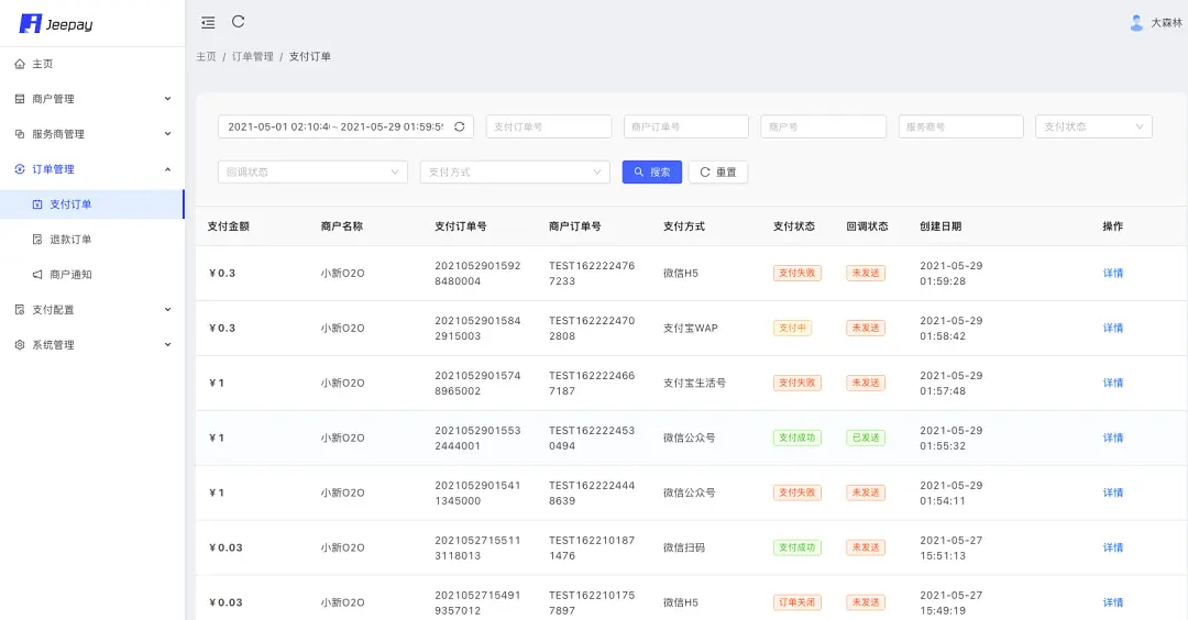 一套适合互联网企业使用的开源支付系统（已实现交易、退款、转账、分账等相关接口）！