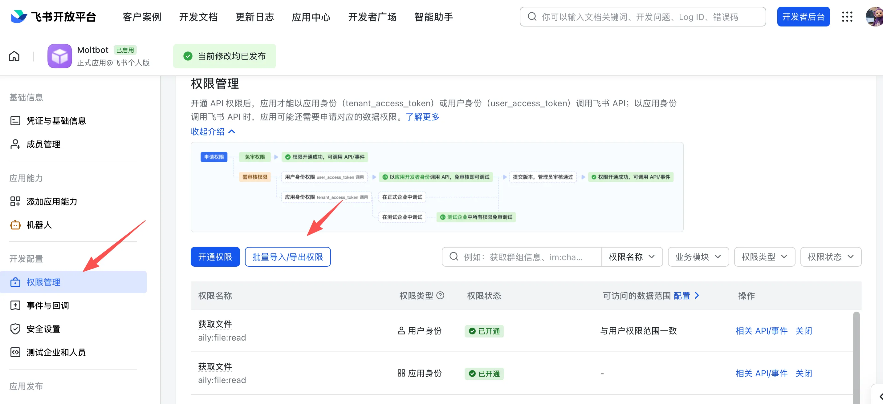 飞书权限导入